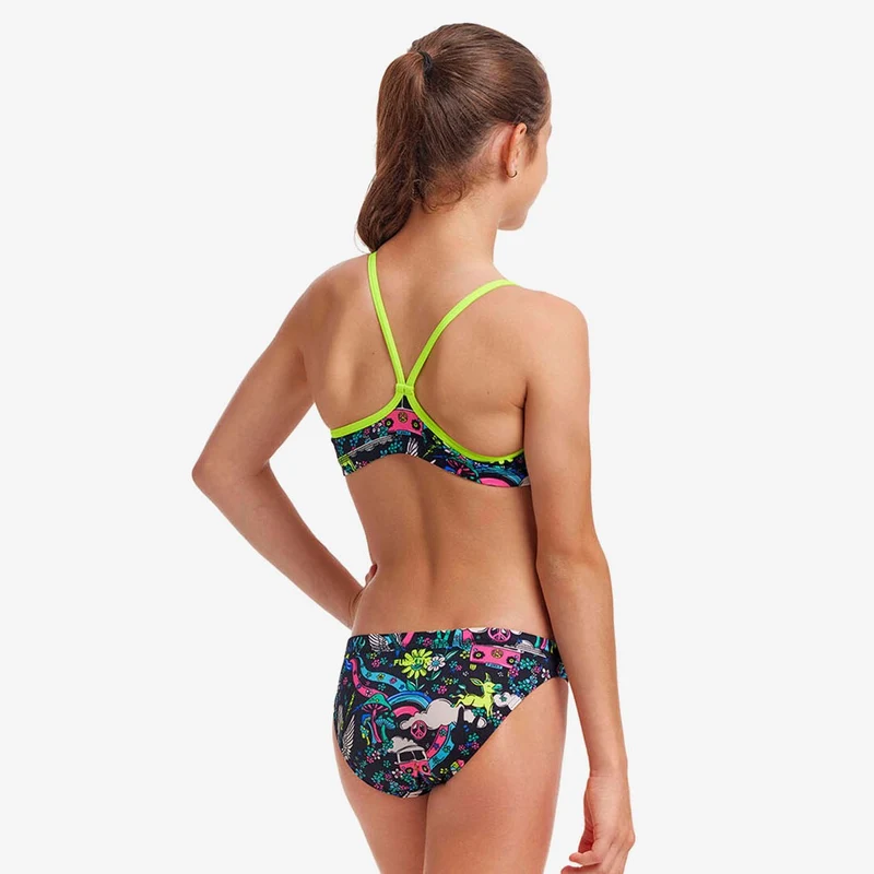 Way Funky Funkita, Racerback Two Piece Hippy Dippy, Zweiteiler-Badeanzug, Kinder