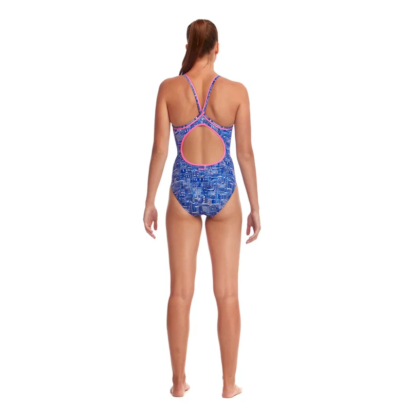 Way Funky Funkita Diamond Back One Piece Sky City, Badeanzug, Damen