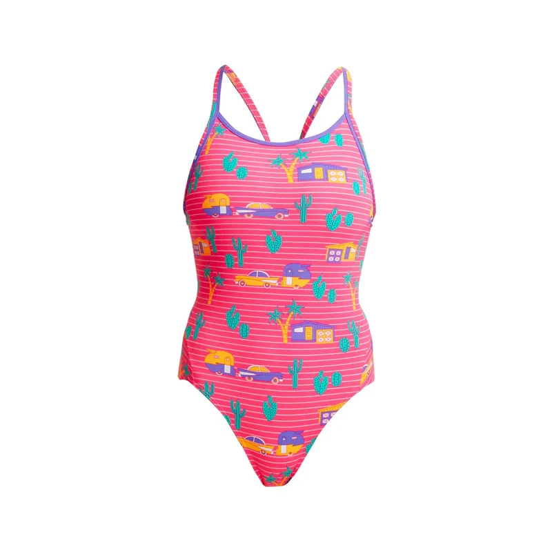 Way Funky Funkita Diamond Back One Piece Pinky Palm, Badeanzug, Damen
