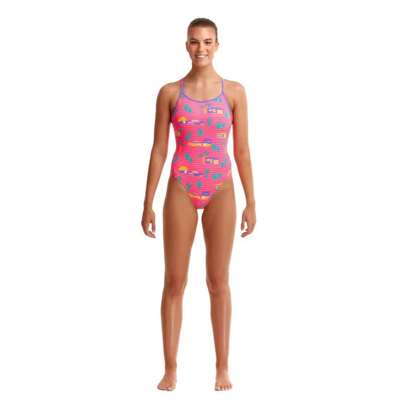 Way Funky Funkita Diamond Back One Piece Pinky Palm, Badeanzug, Damen
