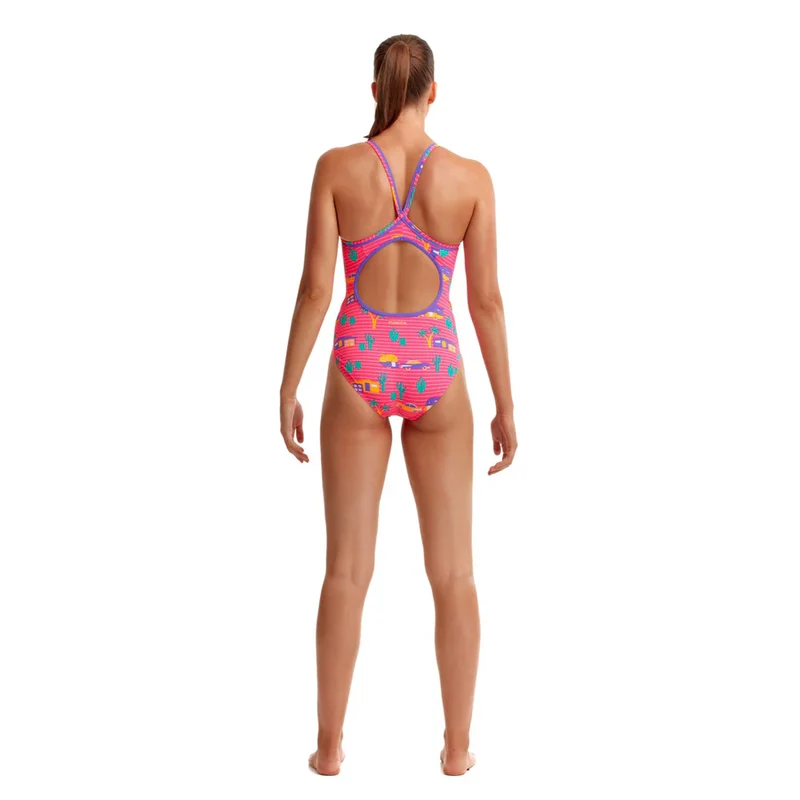 Way Funky Funkita Diamond Back One Piece Pinky Palm, Badeanzug, Damen