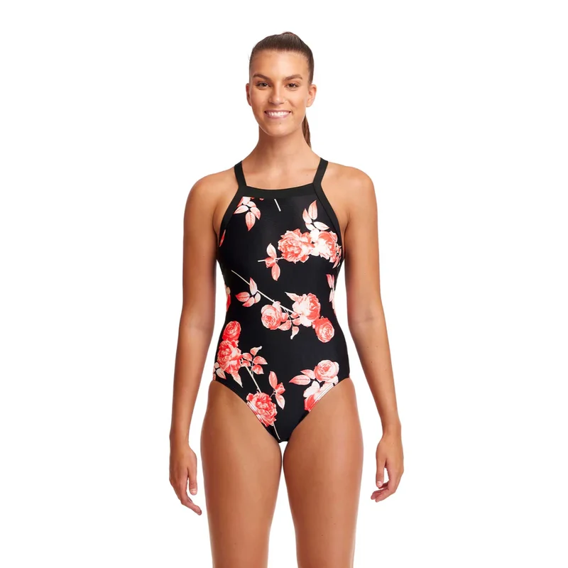 Way Funky Funkita Sky Hi One Piece Rose Garden, Badeanzug, Damen