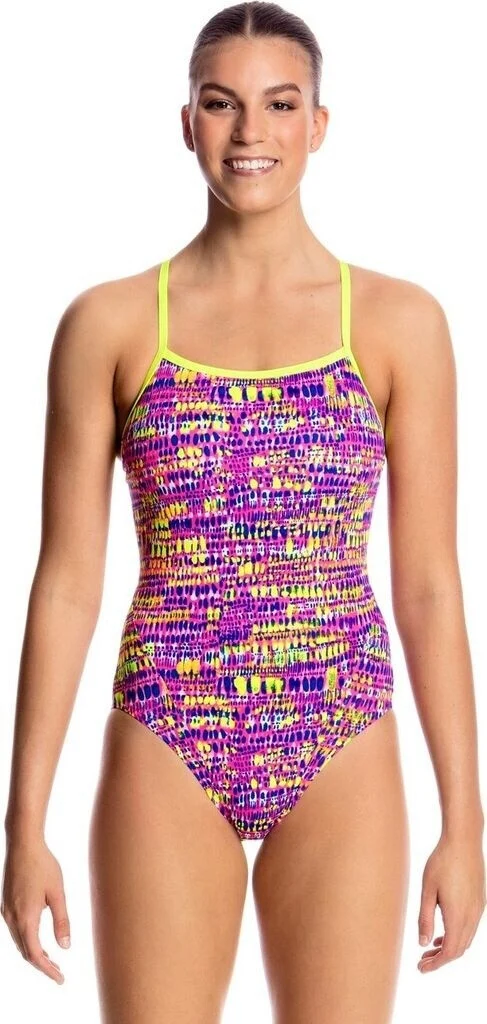Way Funky Funkita Single Strap One Piece Dotty Dash, Badeanzug, Damen