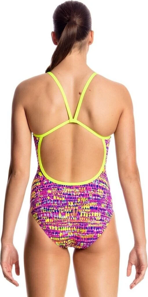 Way Funky Funkita Single Strap One Piece Dotty Dash, Badeanzug, Damen