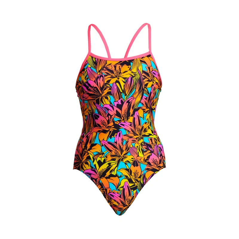 Way Funky Funkita Single Strap One Piece Large Lillies, Badeanzug, Damen
