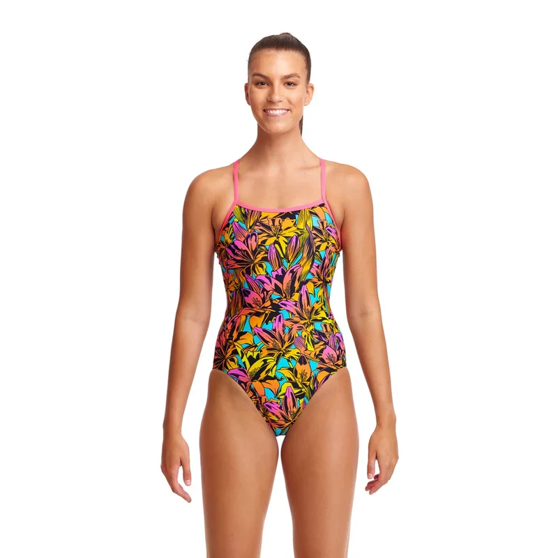 Way Funky Funkita Single Strap One Piece Large Lillies, Badeanzug, Damen