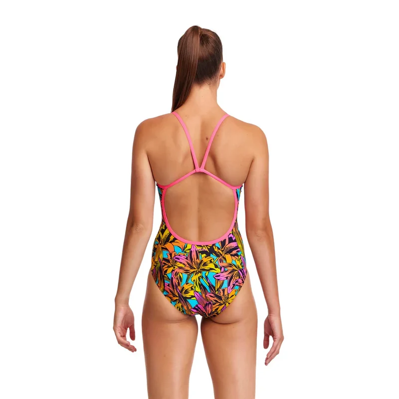 Way Funky Funkita Single Strap One Piece Large Lillies, Badeanzug, Damen