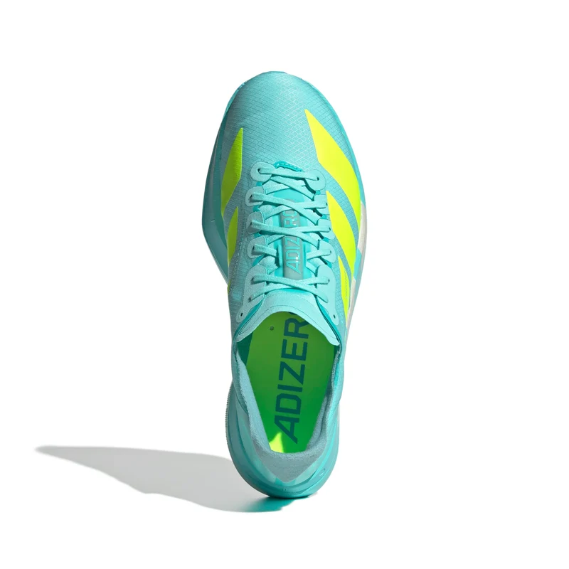 Adidas ADIZERO ADIOS Pro 4, Laufschuh, Damen, Semi Flash Aqua/Lucid Lemon/Mint Ton