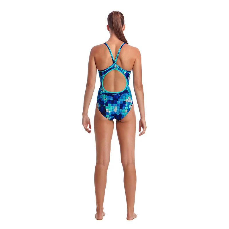 Way Funky Funkita Diamond Back One Piece Deep Impact, Badeanzug, Damen