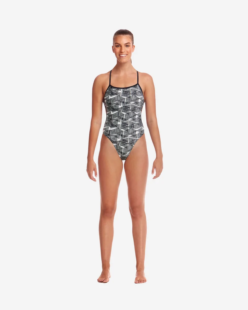 Way Funky Funkita Eco Twisted One Piece Bar Track, Badeanzug, Damen