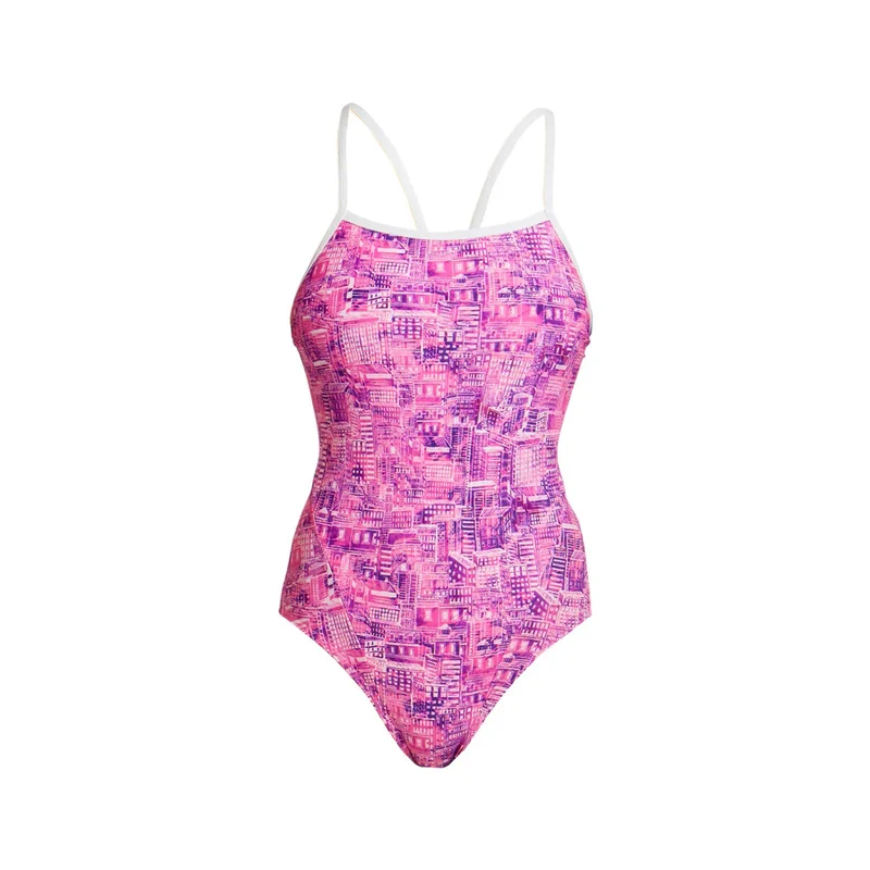 Way Funky Funkita Single Strap One Piece Sweet City, Badeanzug, Damen