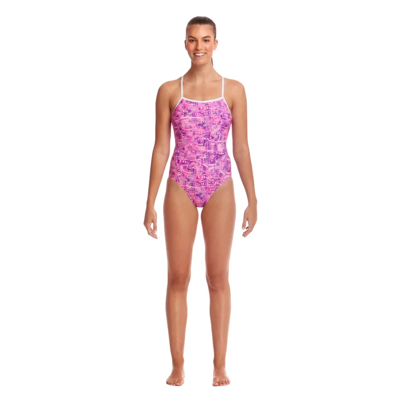 Way Funky Funkita Single Strap One Piece Sweet City, Badeanzug, Damen