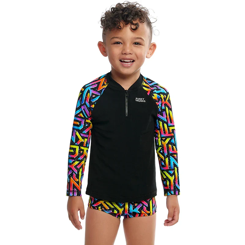 Way Funky Funky Trunks, Zippy Rash Vest Brand Galaxy, Langarm - Badeoberteil, Kinder