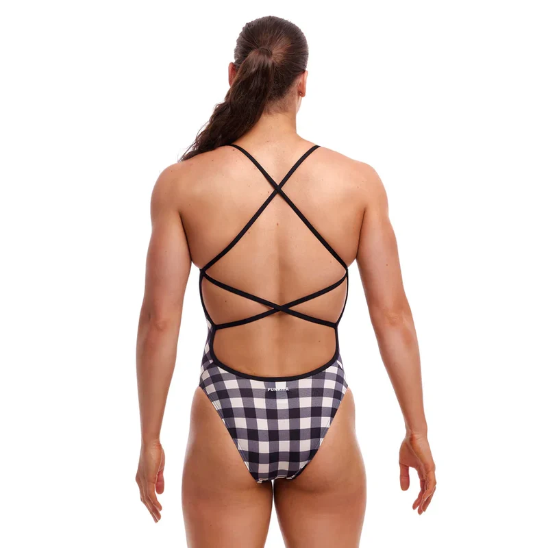 Way Funky Funkita Eco Bond Girl One Piece Check Deck, Badeanzug, Damen