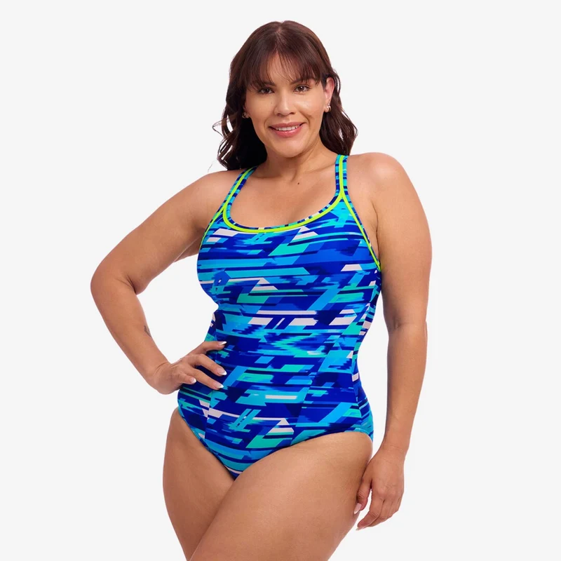 Way Funky Funkita Eco Locked In Lucy One Piece Pace Racer, Badeanzug, Damen
