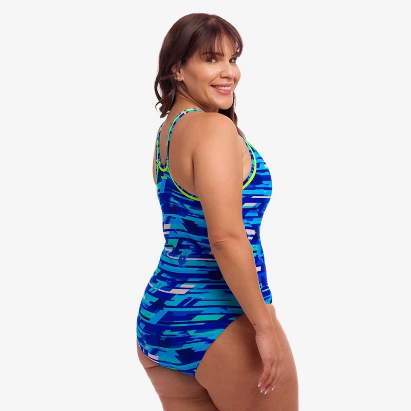 Way Funky Funkita Eco Locked In Lucy One Piece Pace Racer, Badeanzug, Damen