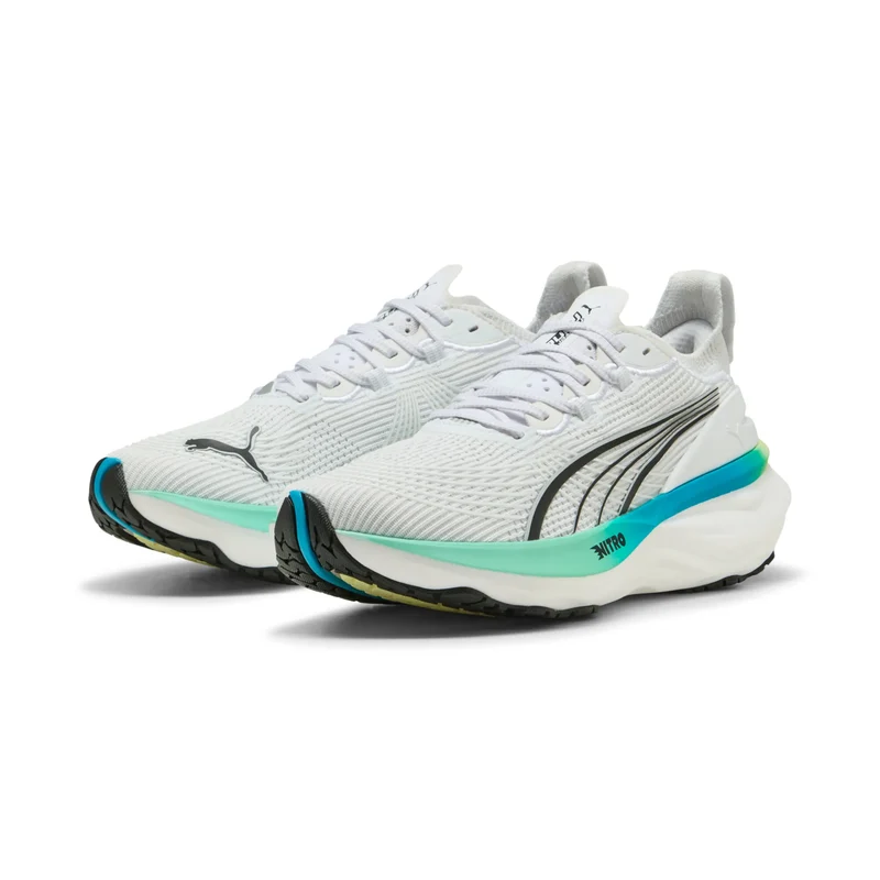 Puma ForeverRun NITRO 2, Laufschuhe, Damen, Puma White/Mint Melt
