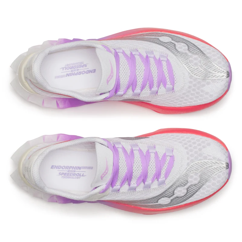 Saucony Endorphin Pro 4, Laufschuh, Damen, White/Crocus