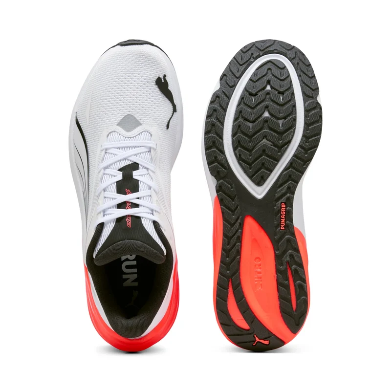 Puma Electrify Nitro 4, Laufschuhe, Herren, Puma White/Glowing Red/Puma Black