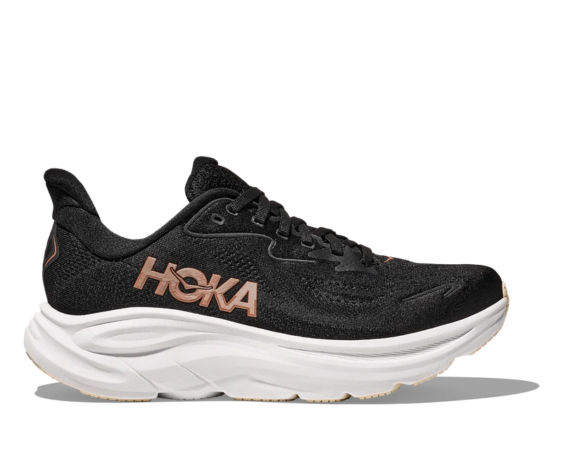 Hoka Clifton 10, Laufschuh, Damen, Black/Rose Gold