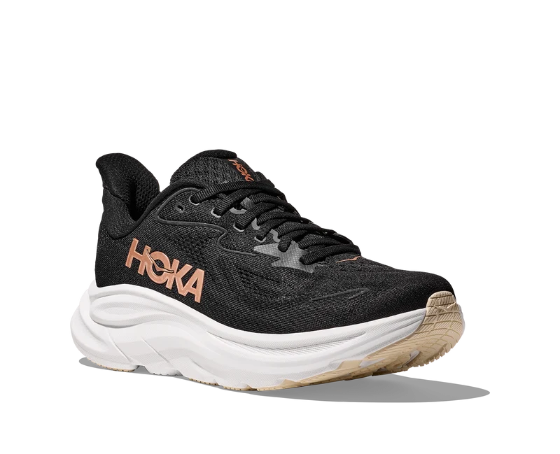Hoka Clifton 10, Laufschuh, Damen, Black/Rose Gold