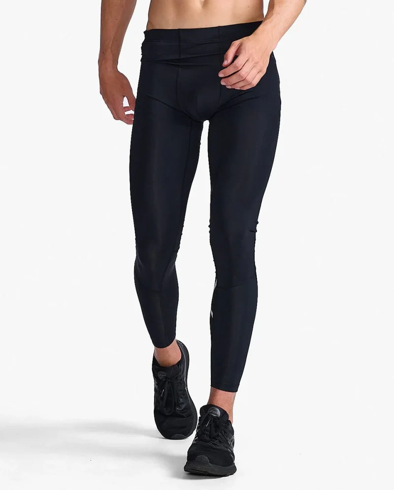 2XU Aero Compression Tights, Herren, Black/Silver Reflective