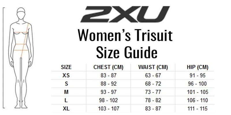 2XU Perform Front Zip Trisuit, Damen, Black/Aqua