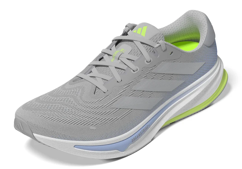 Adidas Supernova Rise 2, Laufschuh, Herren, Grey Two/Matte Silver/Hi-Res Yellow