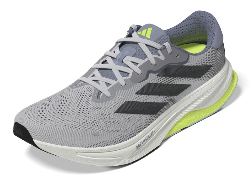 Adidas Supernova Solution 2, Laufschuh, Herren, Dash Grey/Iron Metallic/Hi-Res Yellow