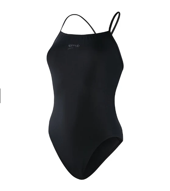 Speedo Endurance+ Badeanzug mit dünnen Trägern, Damen , Schwarz