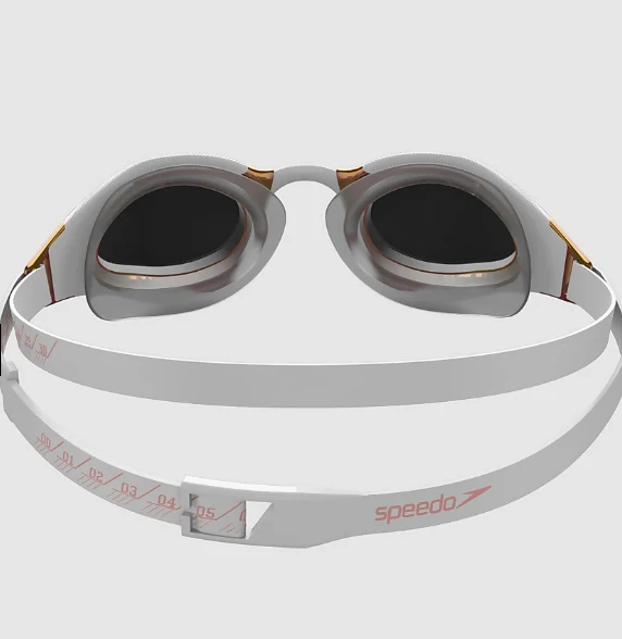 Speedo Fastskin Hyper Elite Mirror, Schwimmbrille, unisex, White/Gold