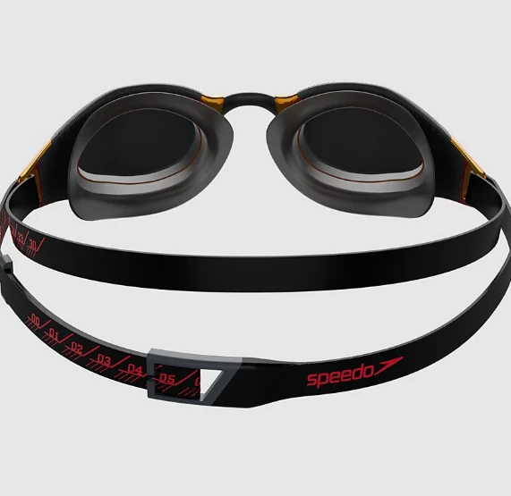 Speedo Fastskin Hyper Elite Mirror, Schwimmbrille, unisex, Black/Gold