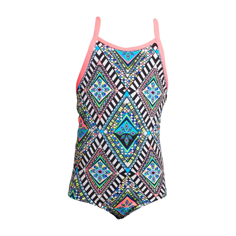 Way Funky Funkita, Printed One Piece Weave Please, Badeanzug, Kinder