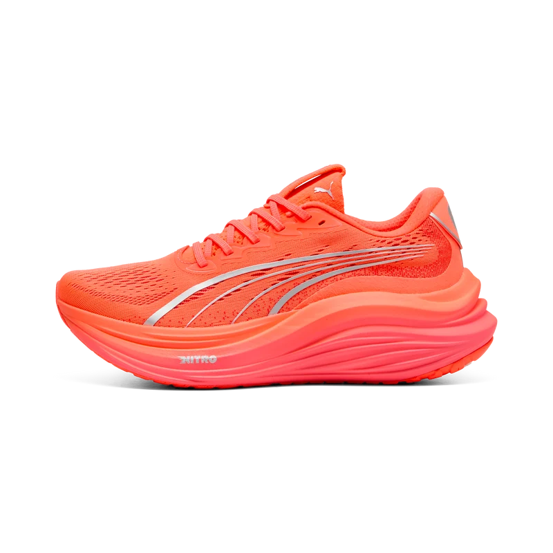 Puma MagMax Nitro, Laufschuh, Damen, Glowing Red-PUMA Silver