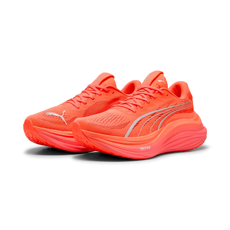 Puma MagMax Nitro, Laufschuh, Damen, Glowing Red-PUMA Silver