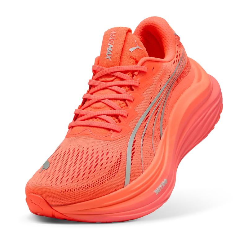 Puma MagMax Nitro, Laufschuh, Damen, Glowing Red-PUMA Silver