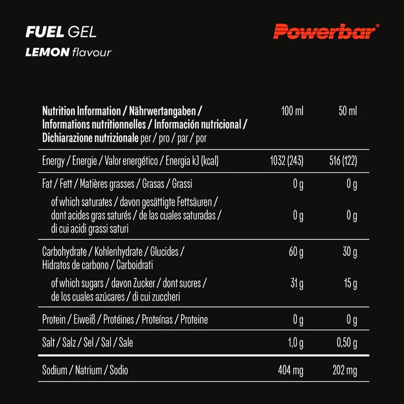 Powerbar Fuel Gel 30, Lemon, 50ml