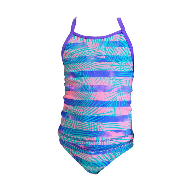 Way Funky Funkita, Swim Steady Tankini & Brief Pastel Palm, Zweiteiler-Badeanzug, Kinder