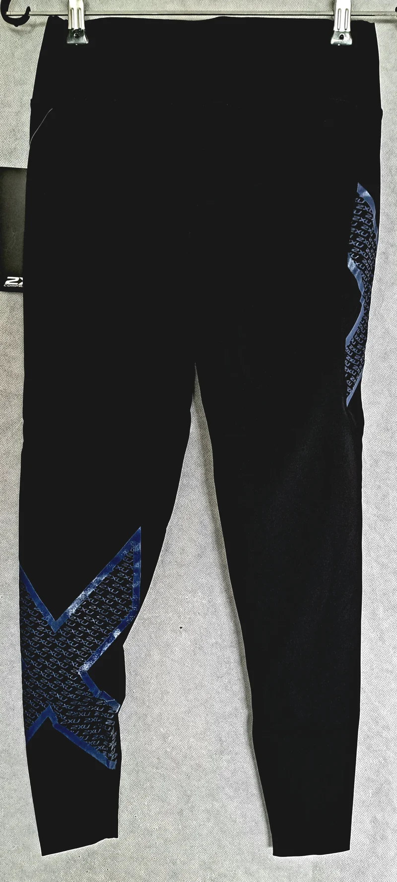 2XU Bonded Mid-Rise 7/8 Tights, Damen, Laufhose, Black/2XU Blue