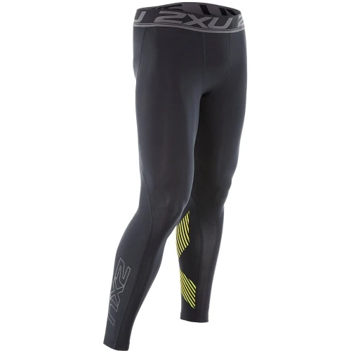 2XU Accelerate Compression Tights, Herren, Black/Acid Lines