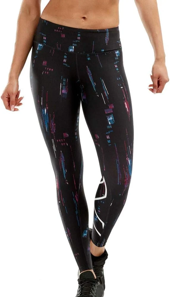 2XU Accelerate Compression Tights, Damen, Festival Lines/White