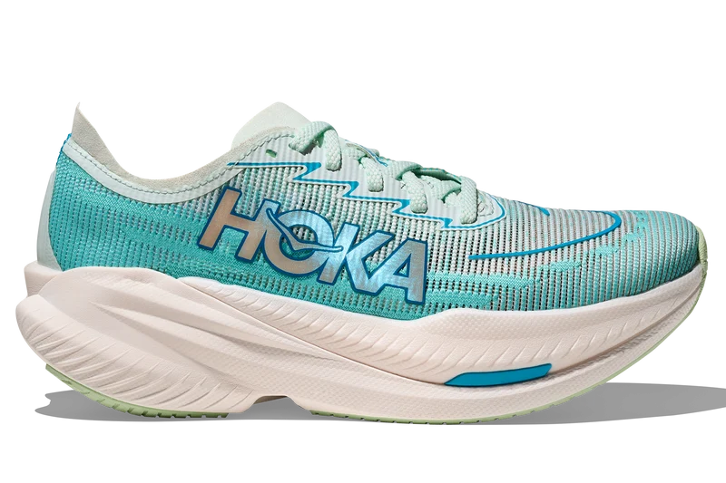 Hoka Mach X 2, Laufschuhe, Damen, Snow Melt/Blue Spark