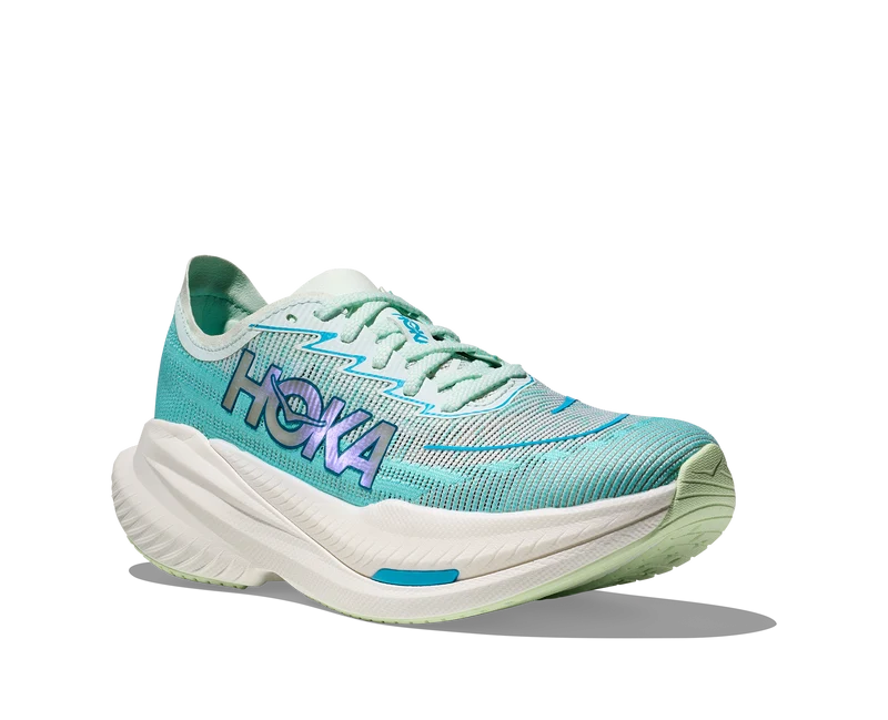 Hoka Mach X 2, Laufschuhe, Damen, Snow Melt/Blue Spark