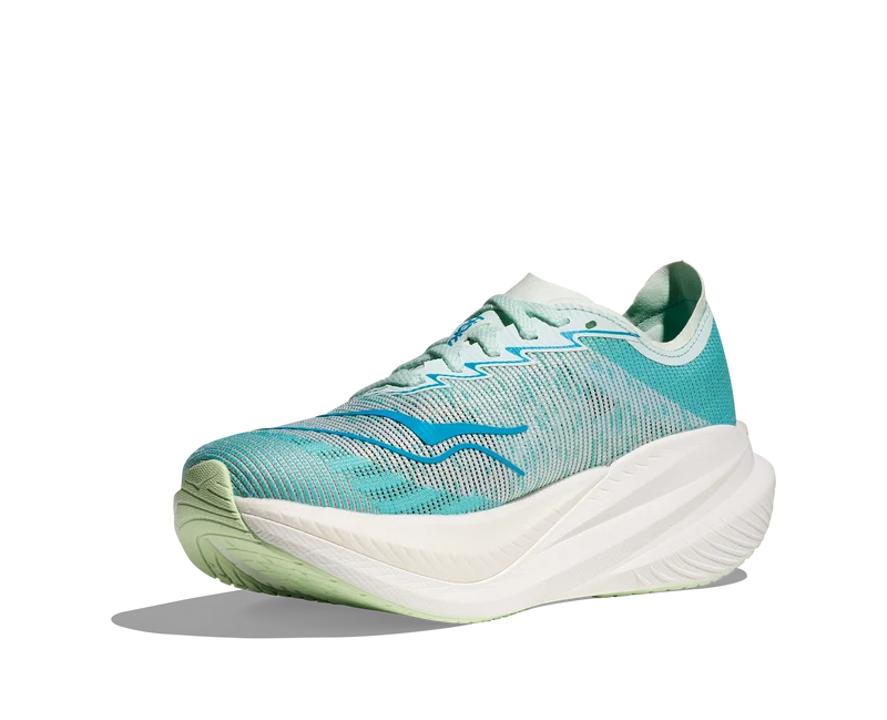 Hoka Mach X 2, Laufschuhe, Damen, Snow Melt/Blue Spark