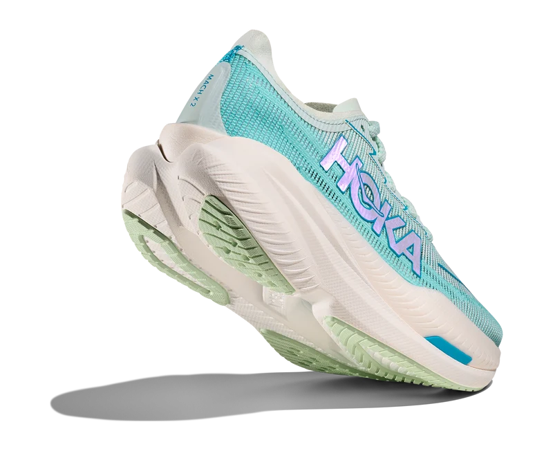 Hoka Mach X 2, Laufschuhe, Damen, Snow Melt/Blue Spark