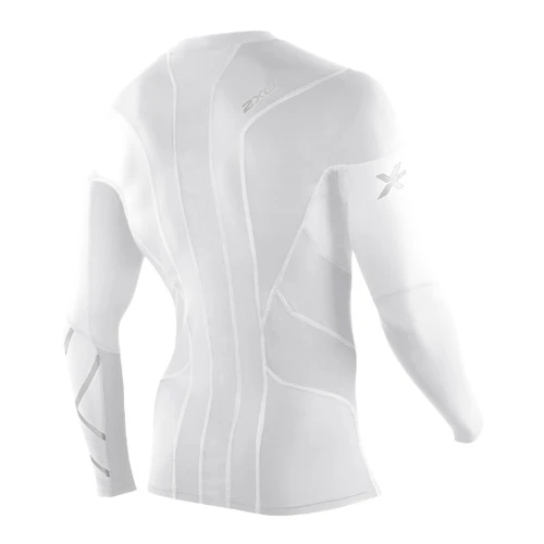 2XU Elite Golf L/S Compression Top, Herren, weiß