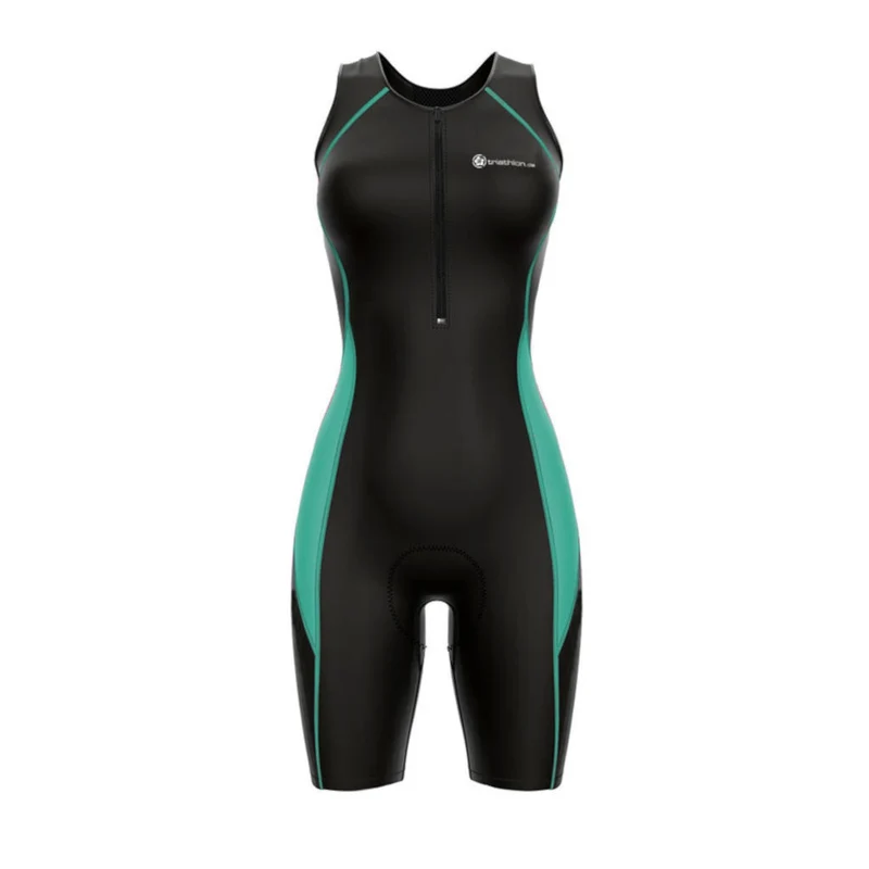 triathlon.de Basic TriSuit, Damen, schwarz/mint