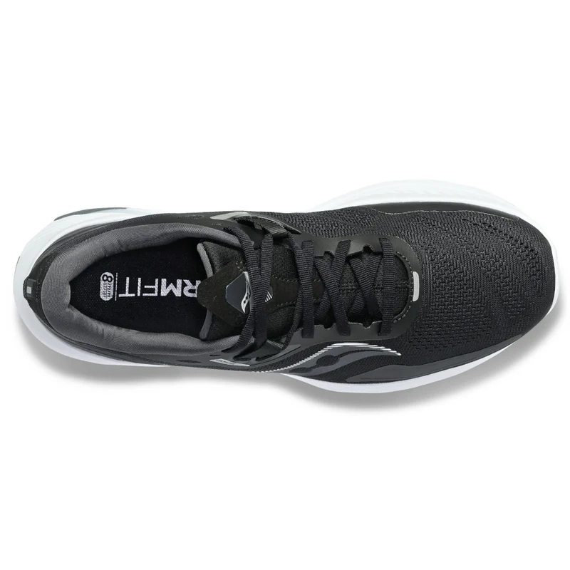 Saucony Guide 15, Extra weit, Herren, black/white, schwarz/weiß