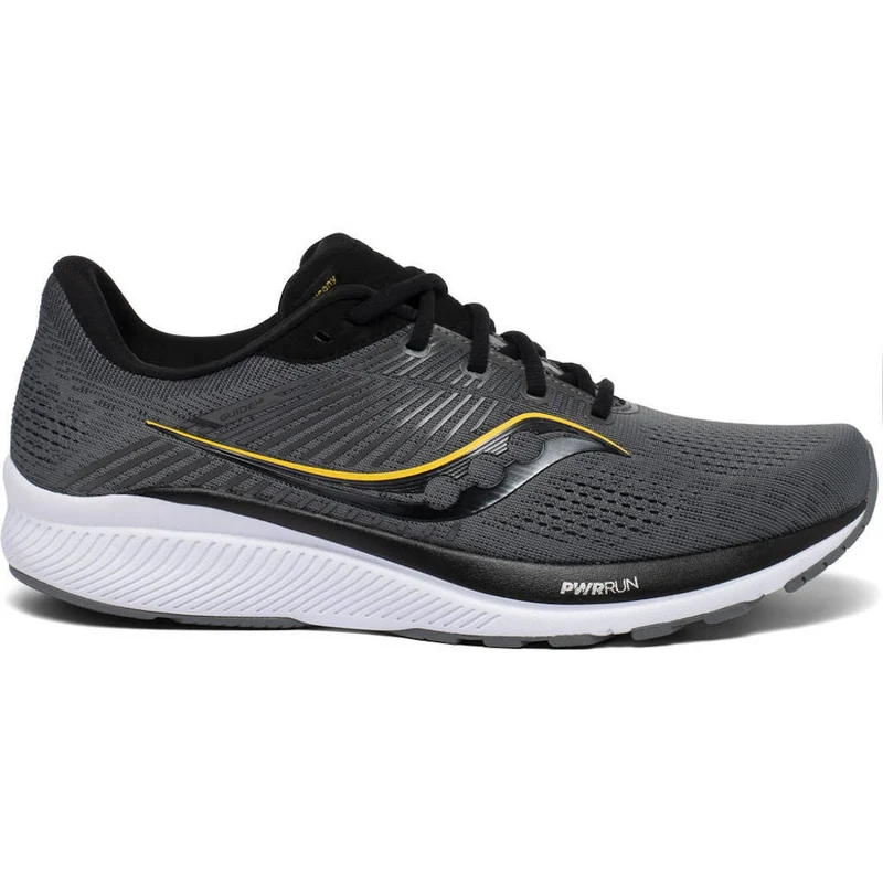Saucony Guide 14, Herren, coal/vizigold, grau/gold