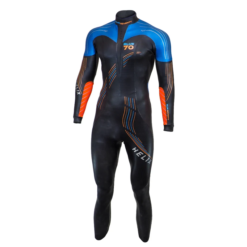 Blueseventy Helix Fullsuit, Neoprenanzug, schwarz/blau/orange, Herren